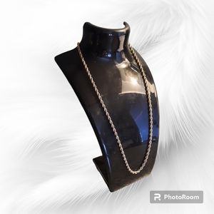 NWT Stainless steel pendant necklace, 2 tones twist  high quality